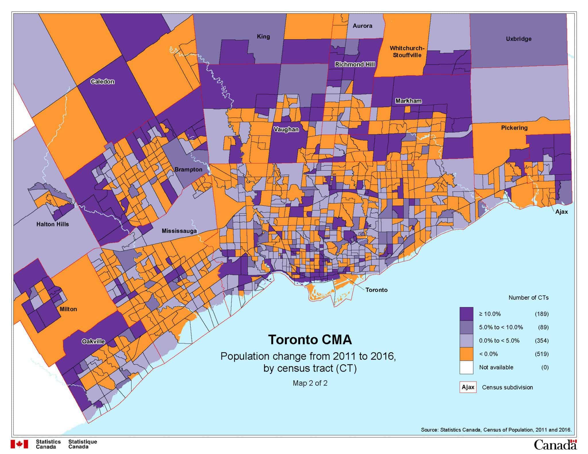 2016 Census Maps GTA’s Population Boom - Greybrook